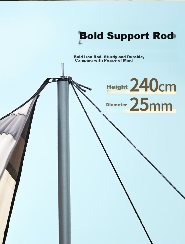WhitePeak Silver-Coated Hexagonal Sunshade Tent for Outdoor Camping, Sun Protection, Rain Protection, Portable Picnic Tarpauli 7
