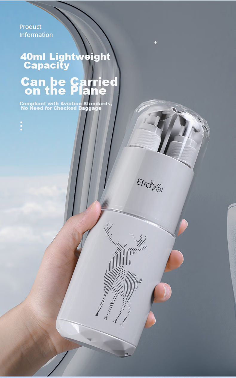 Etravel Travel Toiletry Set, Toothbrush, Toiletry Cup, Business Trip Toiletry Bag, Dispenser Bottle, Storage Pouch, Standard 5-Piece Set 10