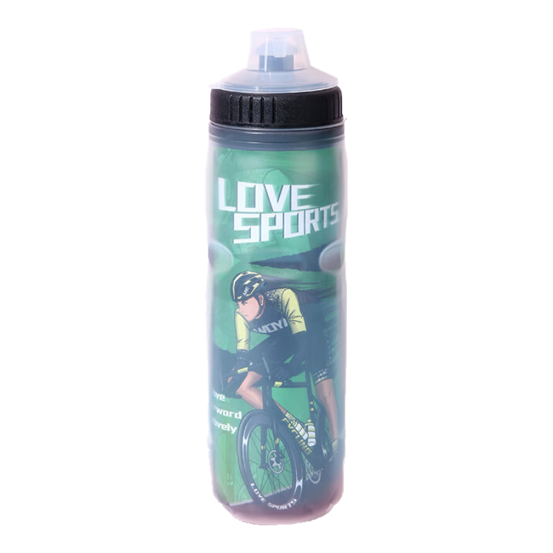 Siwangongli Cycling Water Bottle, Mountain Bike Squeeze-Style Hydration Cup, Double-Layer Insulated Sports Water Bottle