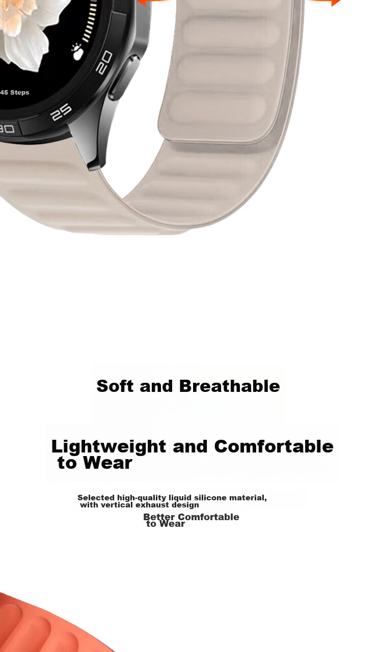 ESCASE Compatible with Huawei Watch GT5 Strap, Watch5/4/Watch3pro/GT3pro Comfortable Band, 4pro/gt2/new Men's And Women's Wristband, 46/48mm Dial, Black 5