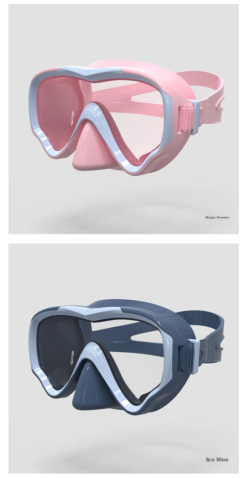 WATERTIME / Shuichuan Children's Diving Mask, Snorkeling Three Treasures, Kids' Face Mask, Swimming Goggles, Underwater Swimming Glasses, Magic Pink 11