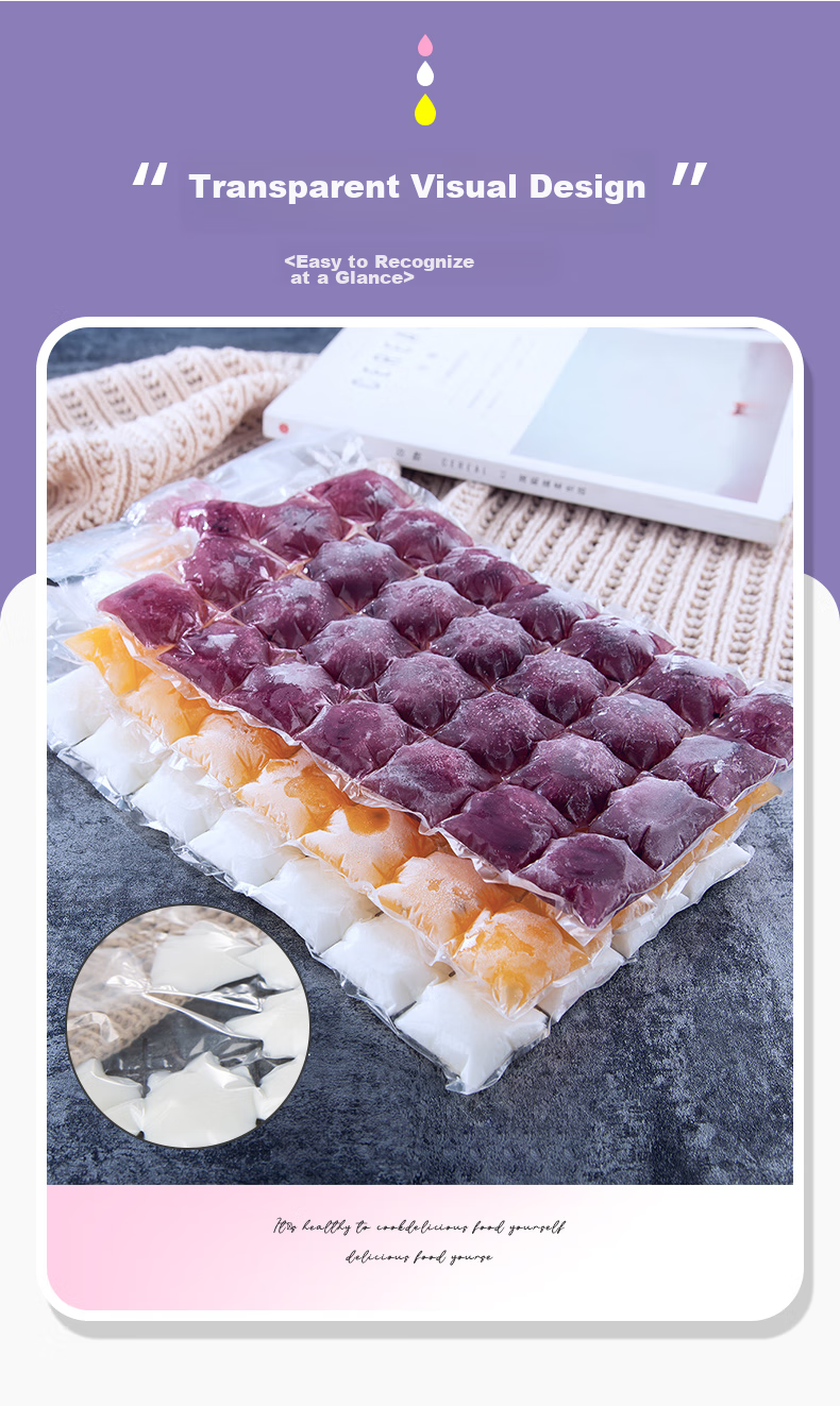 BWNK [280-Piece Set] Ice Cube Trays, Disposable Ice Bags with Self-Sealing Edges, Ice Cube Molds, 10 Ice Bags 4