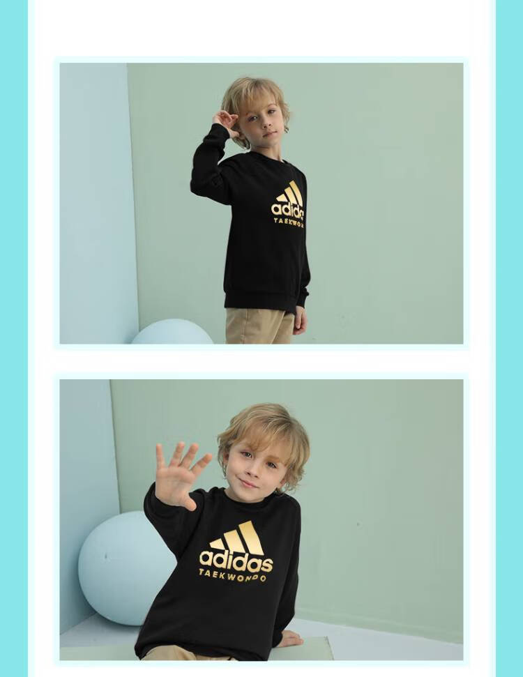Adidas Children's Wear, Autumn And Winter Inner Layer Sweatshirt Pullover, Long-Sleeve Top ADICLTL19K, Pink/white, Size 128 6