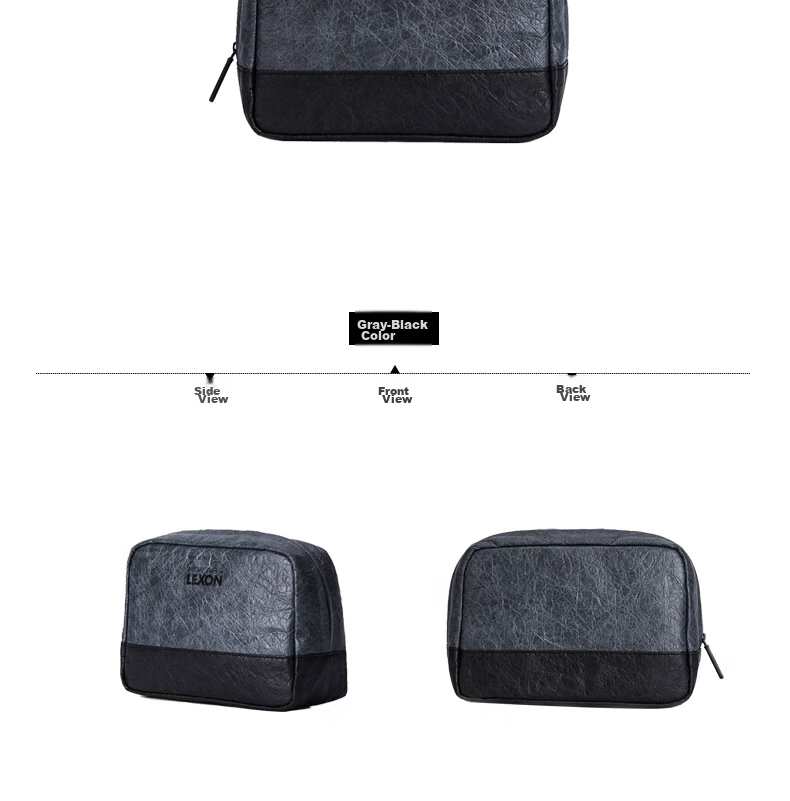 LEXON Portable Storage Bag, Large Capacity Makeup Bag, Travel Toiletry Bag for Men And Women, Bath Bag, TAIWEI Paper Bag, White And Black Color 7