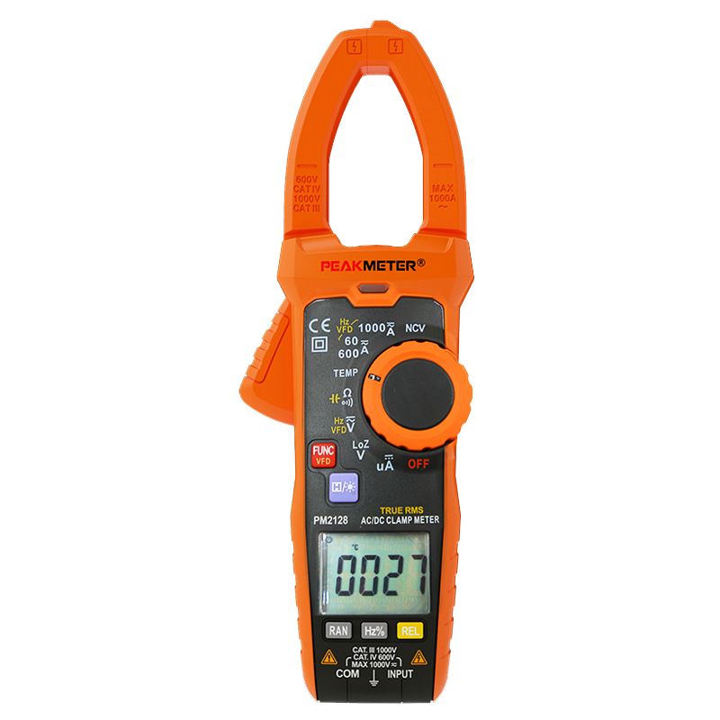 华谊(peakmeter)pm2128高精度大电流1000a 数字钳形表 多功能万用表钳