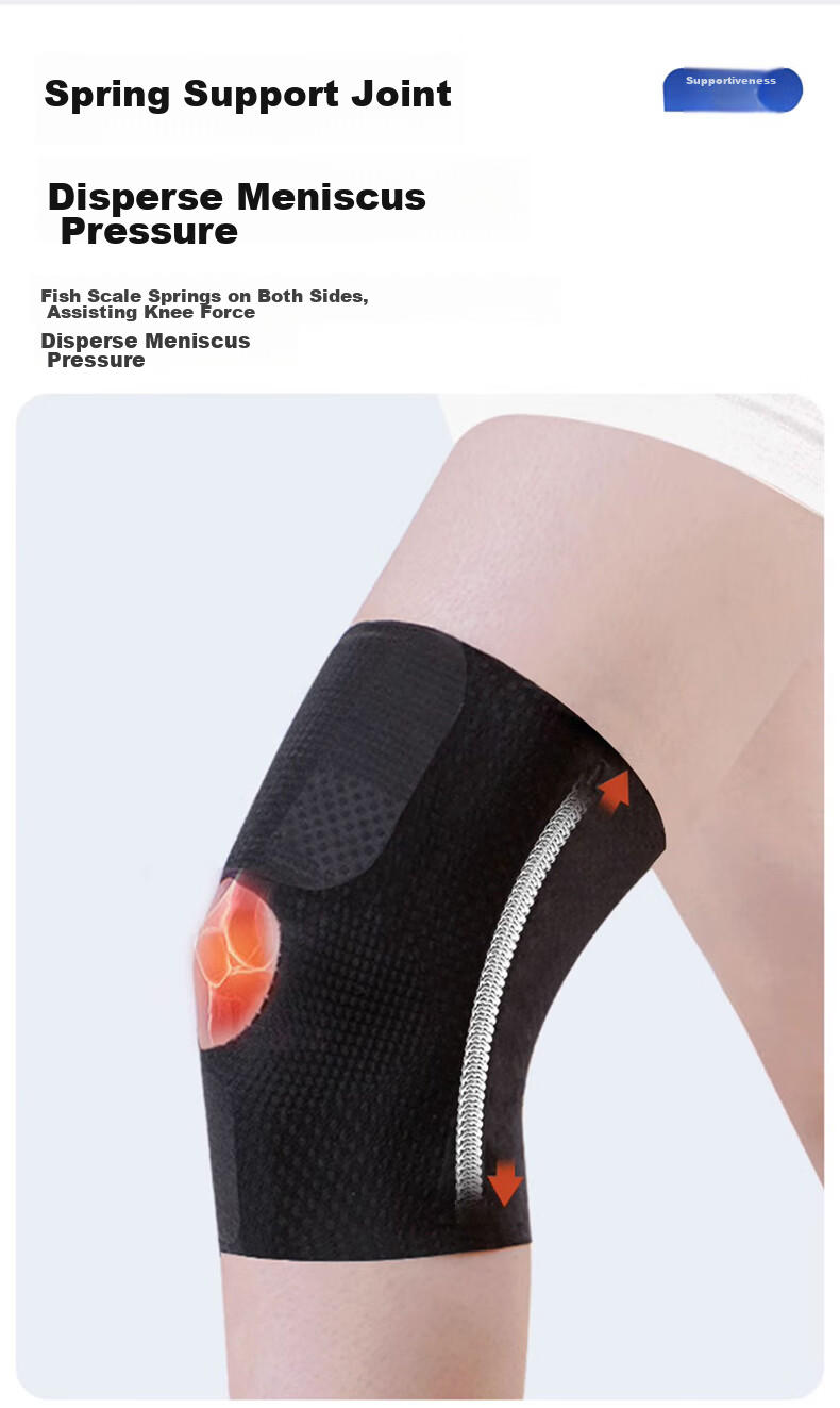 NAILEKESI N Professional Knee Brace for Meniscus Injury, Knee Joint Fixation Support, Sports Running Knee Protector for Women And Men, Knee Guard, Size M, Single Piece 4
