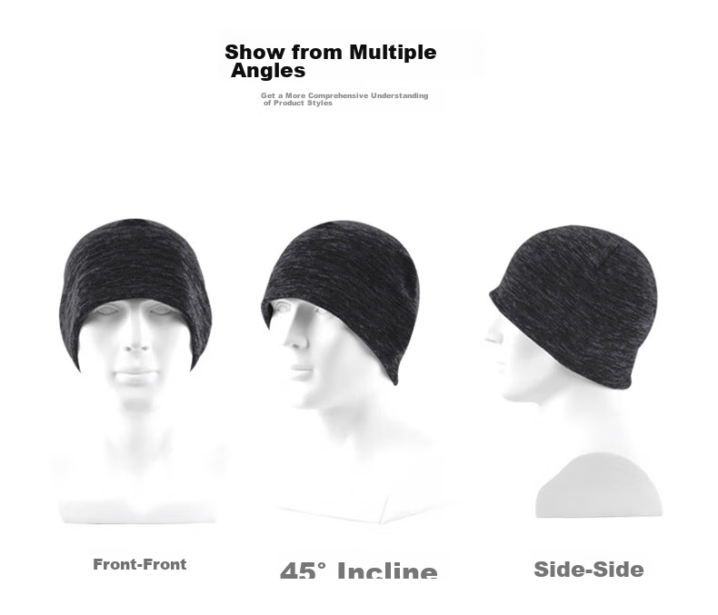 Huili Knitted Hat for Men And Women, Autumn And Winter Warm Cap, Outdoor Cycling Fleece-Lined Thickened Folded Ear Protection Hat (Wine Red) 7