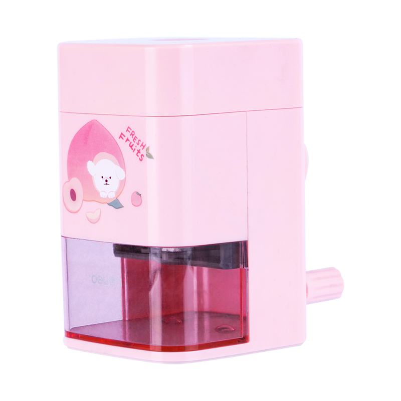 Deli Automatic Pencil Sharpener, Rotary Blade Sharpener, Automatic Lead Removal Pencil Sharpener, Student Exam Children's Birthday Graduation Gift for Boys And Girls, 71154 Pink