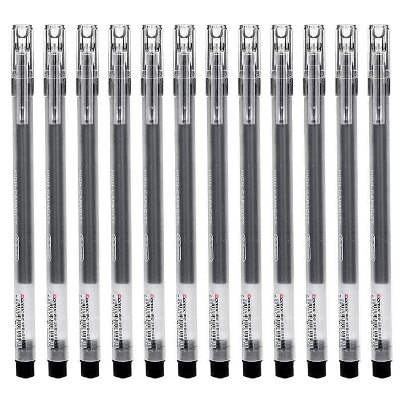 COMIX Giant Capacity Gel Pen, Signature Pen, Writing Pen, Exam Pen, Office Meeting Pen, 0.5mm, 12 Pens/box, GP353, Black