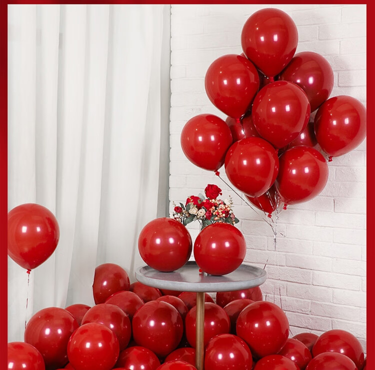 Abaoli Wedding Balloons, Wedding Scene Decoration, Birthday Backdrop, Proposal Decoration, Red Balloons, Complete Wedding Supplies 3