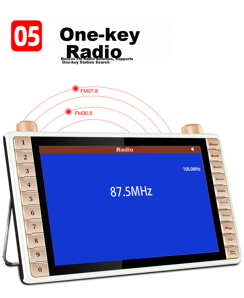 Huabao V15, Huabao Elderly Opera Machine, Senior Citizens' Entertainment Device, Square Dance Video Player, Portable Radio, Video Player, Mobile Mini TV 10