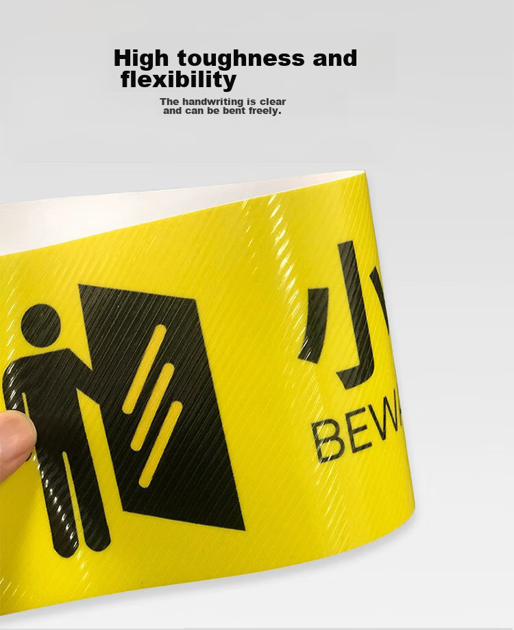 Aimohui Caution Wet Floor Safety Warning Sign Fire Escape Indicator Self-Adhesive Floor Sticker 30*10cm 5 Pieces 4
