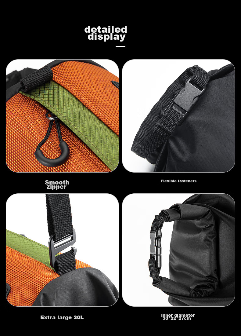 ROCKBROS Bicycle Handlebar Bag, Front Handlebar Bag, Stem Bag, Gravel Road Mountain Bike Front Bag Accessory, Black And Orange Color 18