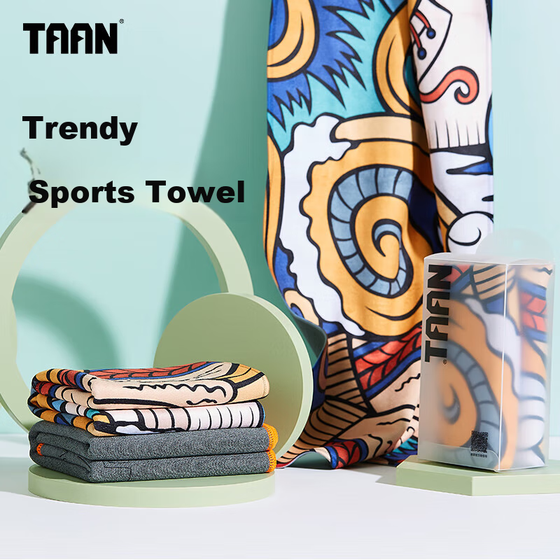 Taan Sports Towel Trendy Badminton Tennis Swimming Fitness Sweat-Absorbing Fiber Towel, Soft And Breathable SK26