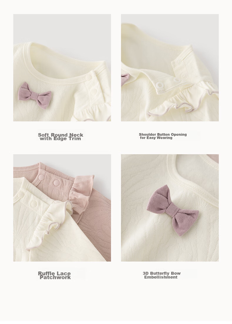 Guaiqixiong Baby Girl Pure Cotton Long-Sleeve T-Shirt Top, Spring And Autumn Infant Pajamas, Cute Spring Outfit, Home Base Layer 8