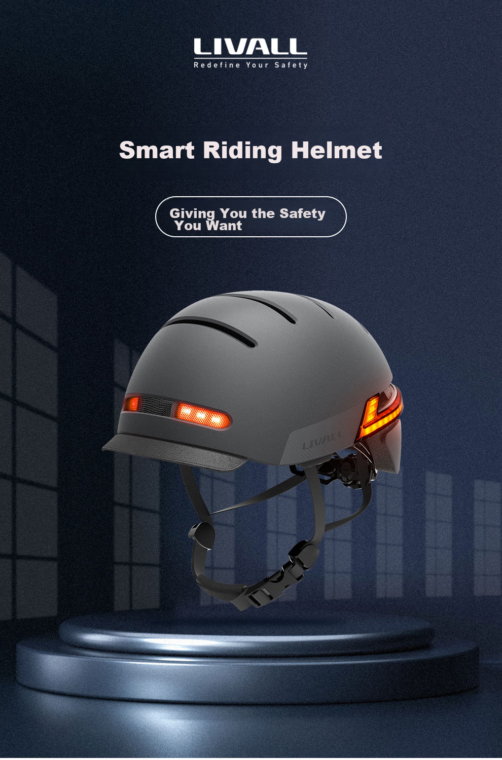 LIVALL Cycling Helmet, Road Bike Helmet for Men And Women, Smart with Lights, Bluetooth Voice Control, Urban Commuter BH51 Black 1