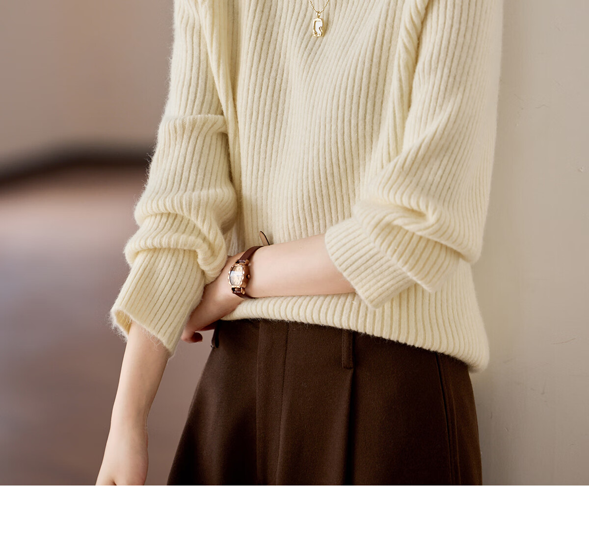 She Enjoy Christmas Round Neck Knit Sweater Women's Party Red Sweater Women's Color Dot Design Knit Top T53Z096 23