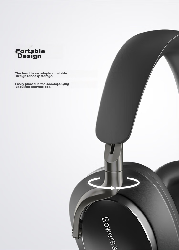Baohuaweijian Px8 [Price Protection Double 11] Wireless HiFi Over-Ear Bluetooth Headphones, B&W Smart Active Noise Cancellation High-Fidelity Music Headset Gift S2, Sand Brow 11