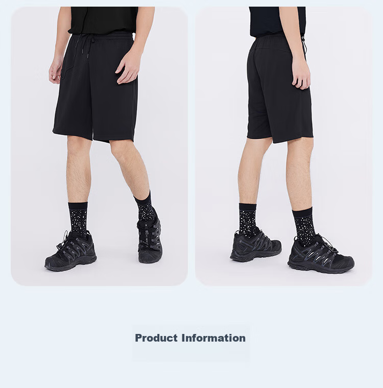 JD Original [Super Quick-Dry Set] Running Sportswear Set Moisture-Wicking Quick-Dry T-Shirt Five-Point Shorts for Men Spring/summer Black XL 11