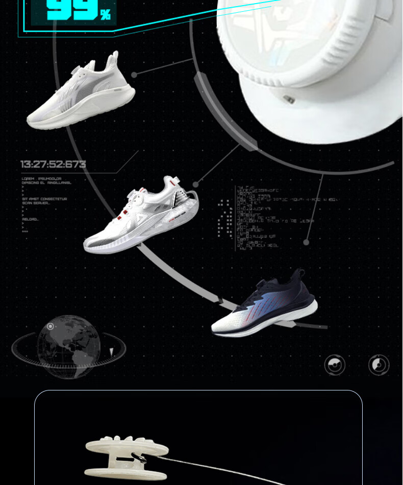 FOOTOPPO Rotary Buckle Shoe Laces, Lazy Buckle, Rotating Fastener, Sports No-Tie Shoe Buckle, Rotating Button for Me 13