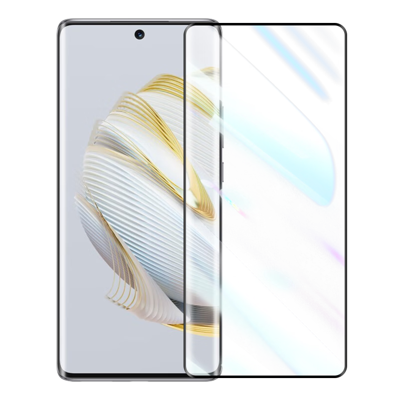 LLUNC Tempered Glass Screen Protector for Huawei Nova 10, Full Coverage Ultra-Thin Curved Glass High Definition Anti-Drop Anti-Fingerprint Protective Film for Huawei Hi Nova 10 Smartphone