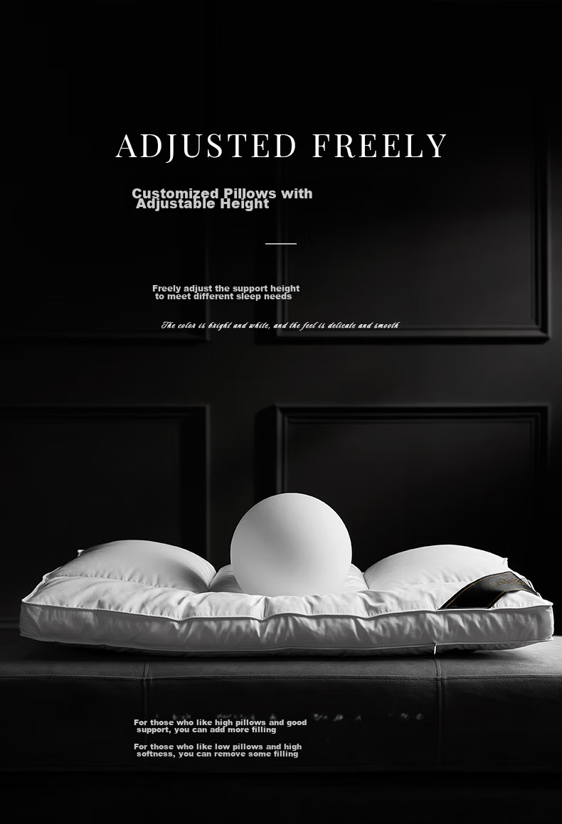 Canasin Five-Star Hotel down Pillow, 95% White Goose Down Functional Zoned Pillow Core, Medium Size, 72*46cm 7