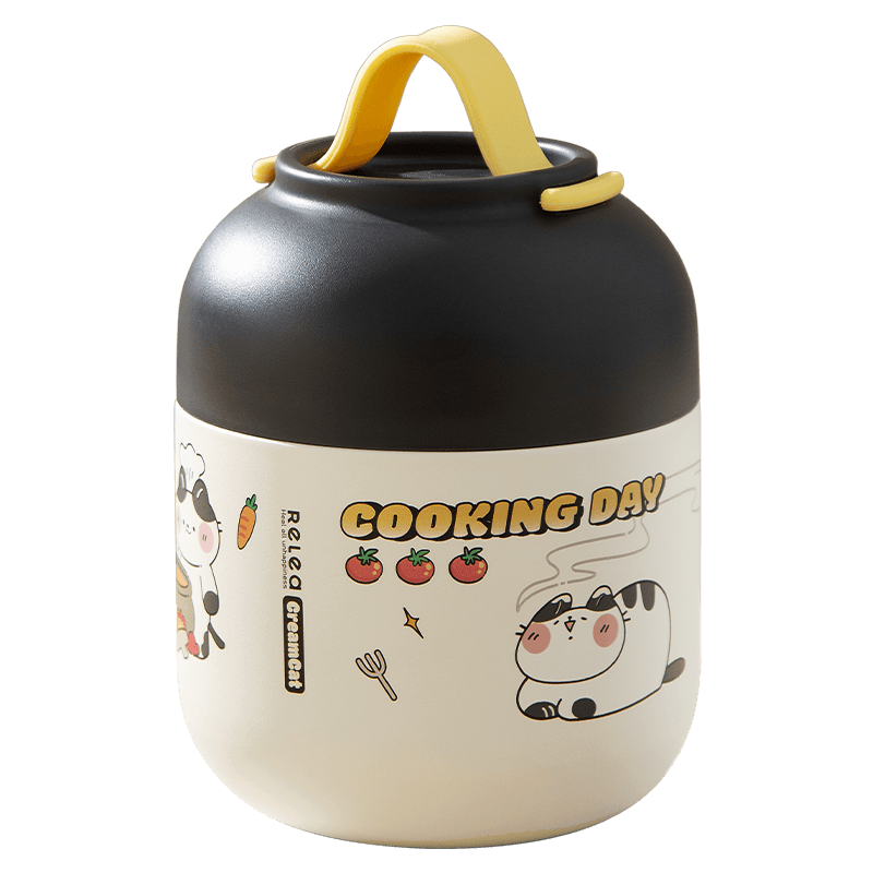 RELEA Insulated Food Jar, 316L Stainless Steel Thermal Cooker, Portable Lunch Box for Work, Soup Pot for Porridge And Soup, Mid-Autumn Festival Gift