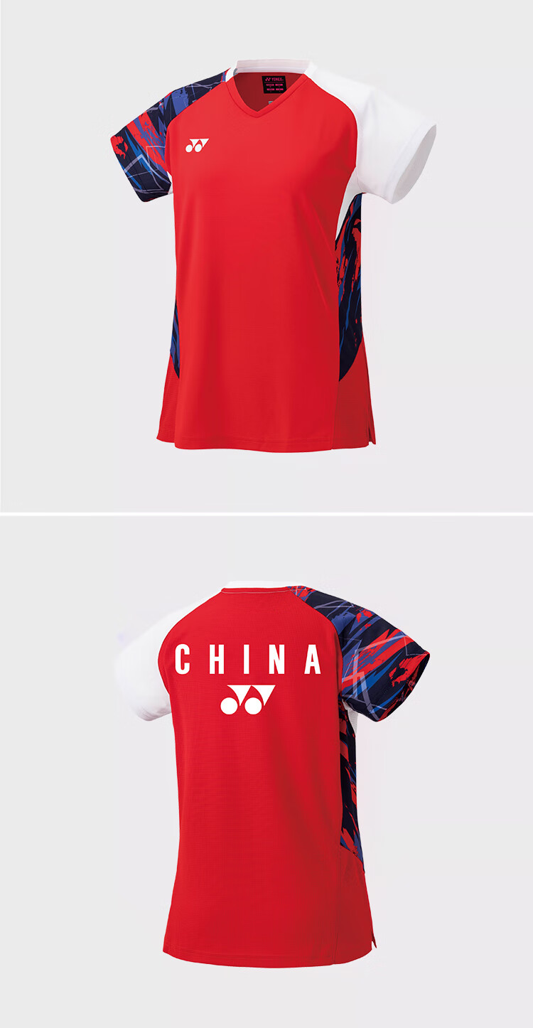YONEX Badminton Jersey National Team Fan Version Competition Training Sports T-Shirt Women 20785CR White O 23