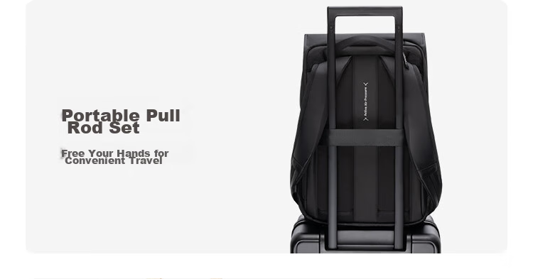 LEVEL8 Casual Business Laptop Backpack for Men And Women, Commuter 15.6-Inch MOMENT Series Travel Backpack Black 13