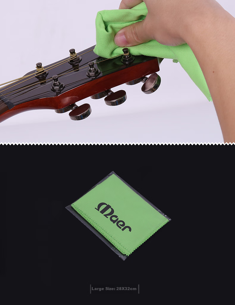 Maneryuepu Cleaning Cloth for Musical Instruments, General Cleaning And Care for Guitar, Ukulele, Violin, Cotton Cloth, 28X30 Cm, Pack of Three 12