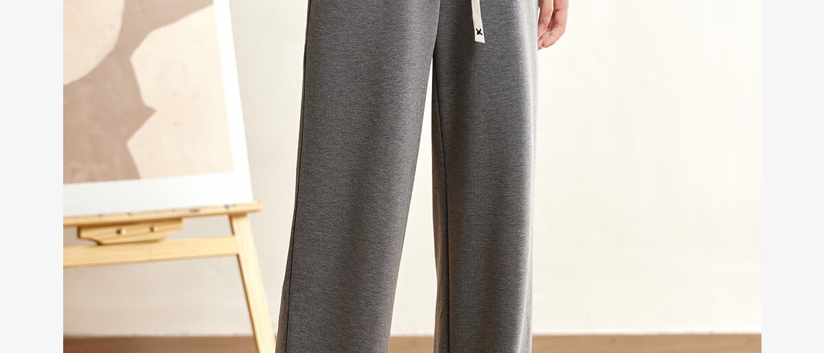 Halo Queen Women's Casual Pants with Drawstring Elastic Waist, Straight-Leg Trousers, Slimming, Figure-Flattering, Versatile Comfortable Pants, New Product H143R1013 2