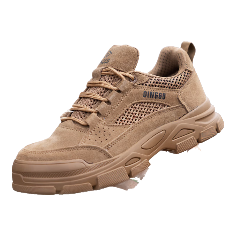 Dinggu Safety Shoes for Men, All-Season Non-Slip Wear-Resistant Anti-Smashing Anti-Puncture Steel Toe Work Boots JD1183ZW40