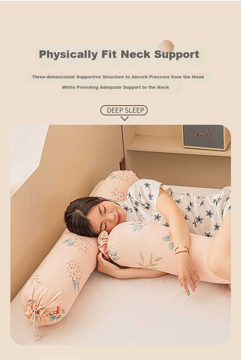 Grace Long Body Pillow for Women, Removable And Washable, Pregnancy Bed Leg Pillow, Cylindrical Hug Pillow, 1.1m Small Dinosaur Desig 7