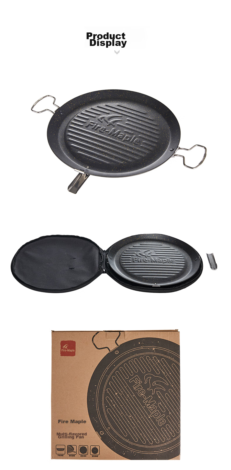 FIRE-MAPLE Outdoor Camping Tongs, Extended Food Tongs for Barbecue, Kitchen Charcoal Tongs, Meat Tongs, Heat-Resistant Tool Tongs 8
