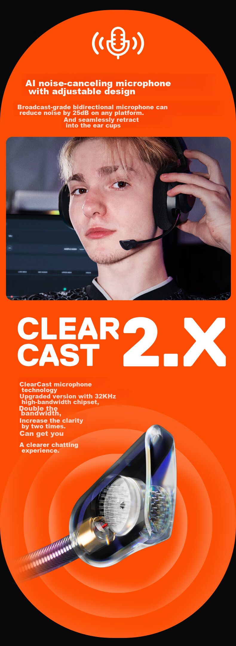 SteelSeries Hanbing Nova5P Bluetooth/2.4G Dual Wireless Over-Ear Headphones, Laptop And Desktop Noise-Cancelling Computer Gaming Headset, PS5 Enhanced High-Definitio 8