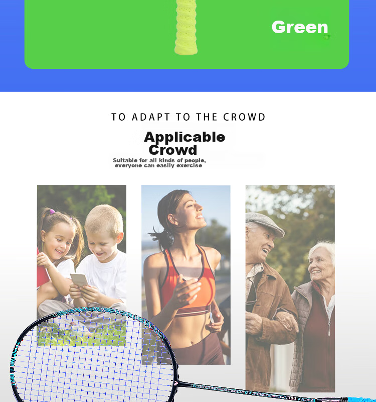 Yodiman High-Power Double Racket Mixed Color Full Carbon Badminton Racket, Ultra-Light Pair of Rackets (Pre-Strung 25 Lbs with Hand Grip Tape) 5