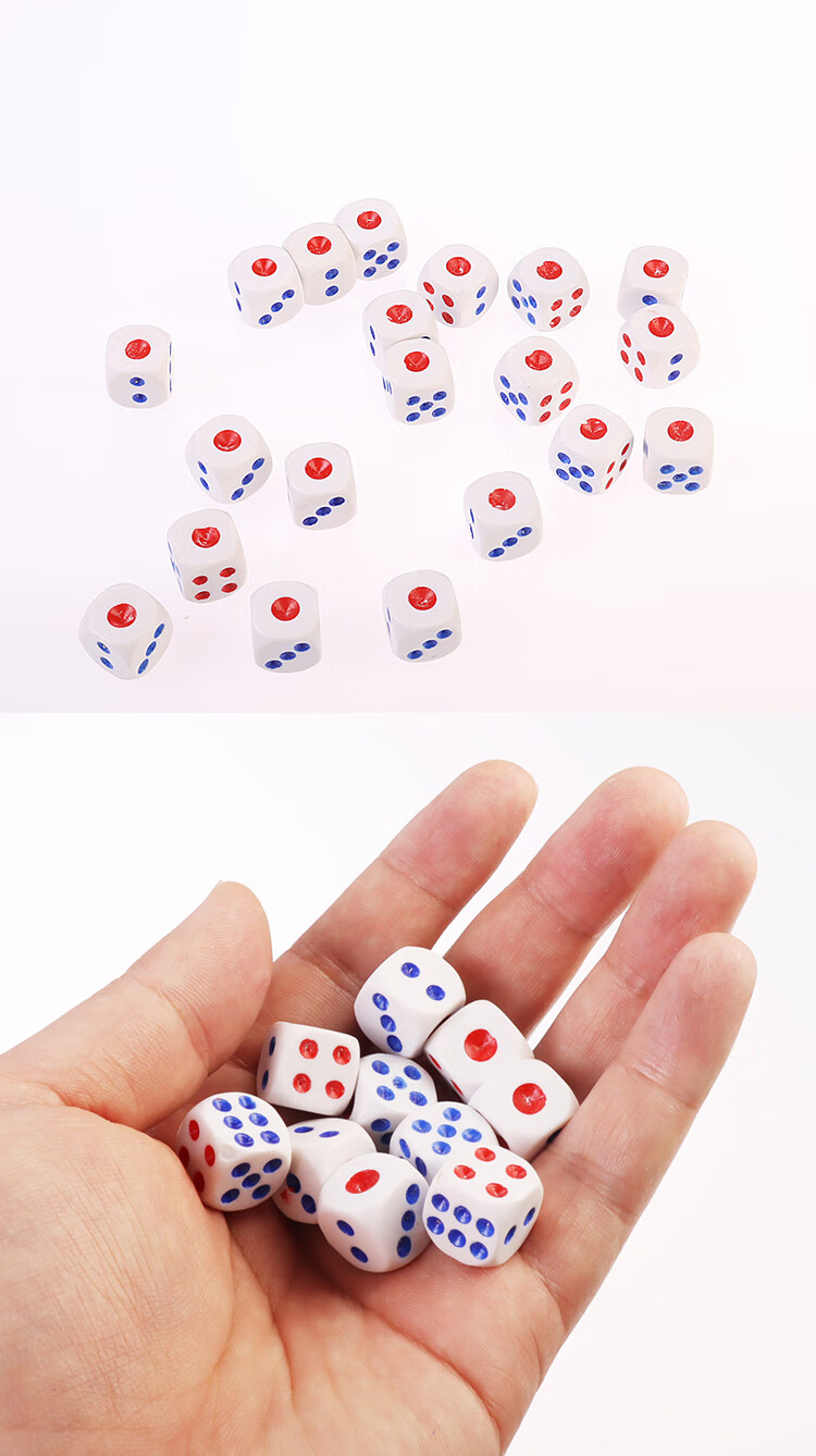 Shenglv Large Dice, Colorful Dice, Dice Cup, Sieve, Mahjong Game Dice, Large Size No. 14 Pips 4