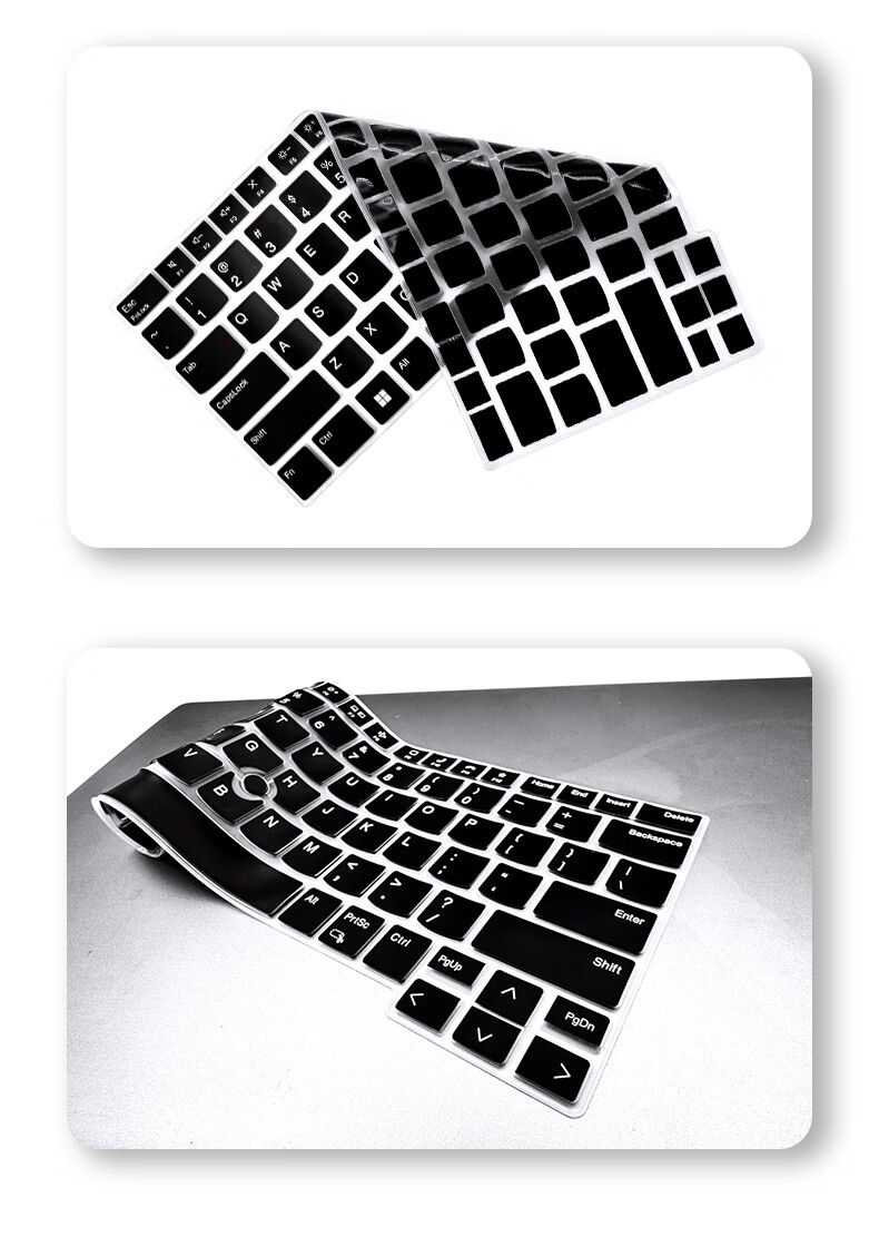 Jiasu Lenovo ThinkPad E14 2025 Black Keyboard Cover, Ultra Edition 14-Inch Lenovo Laptop Keyboard Protective Film, Black Waterproof And Dustproof Cover, Non-Fall 2