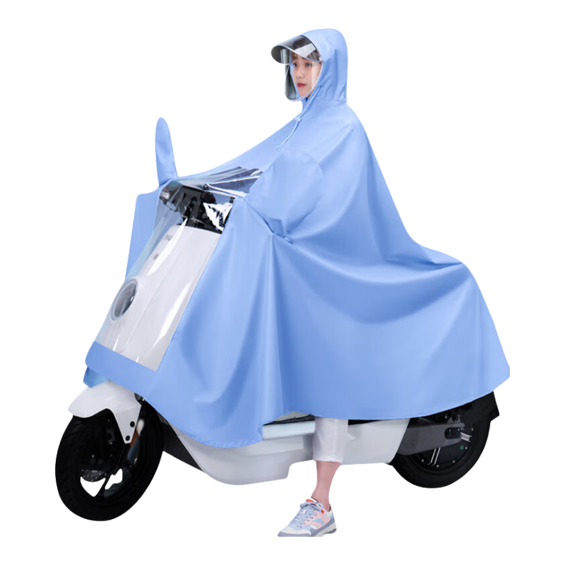 BWNK Electric Bicycle Raincoat, Adult One-Piece Riding Poncho, Cycling Rain Gear
