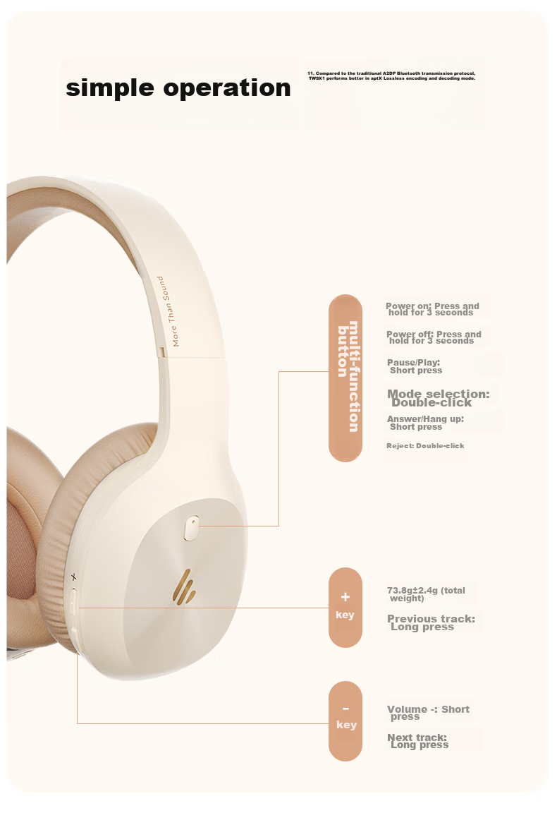 EDIFIER K750W Over-Ear Bluetooth Wireless Headphones with Microphone for Memorization, Follow-Along Learning, Online Classes, Noise Cancellation, And Music Listening - Athens Gray 18