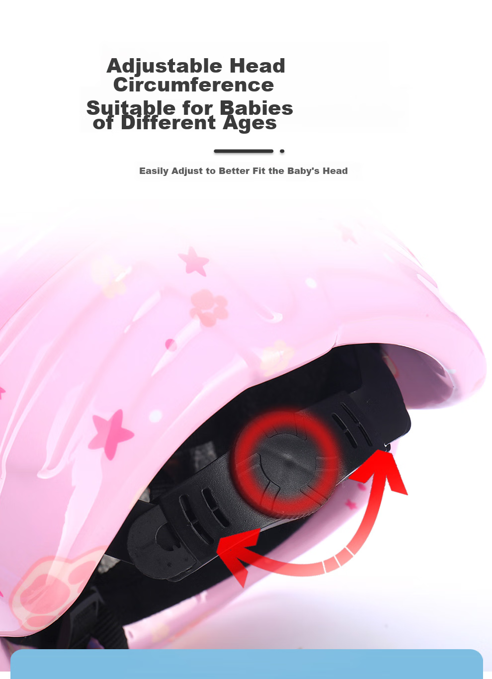 HEAD Adjustable Children's Helmet for Balance Bike, Roller Skating, Bicycle Riding, Skateboarding, Anti-Fall Cartoon Safety Helmet, Baby Pink M/L 10