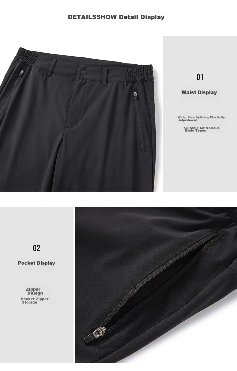 TOREAD Men's Quick-Dry Travel Pants, Spring And Summer Outdoor Sun Protection Hiking Commute Cool Breathable Casual Trousers TAMMCN81841 19