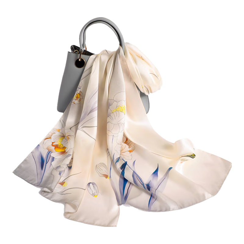 Hangsifu Silk Scarf Shawl Wrap, Autumn And Winter Neck Protection Cloak, Mother's Birthday Gift Box