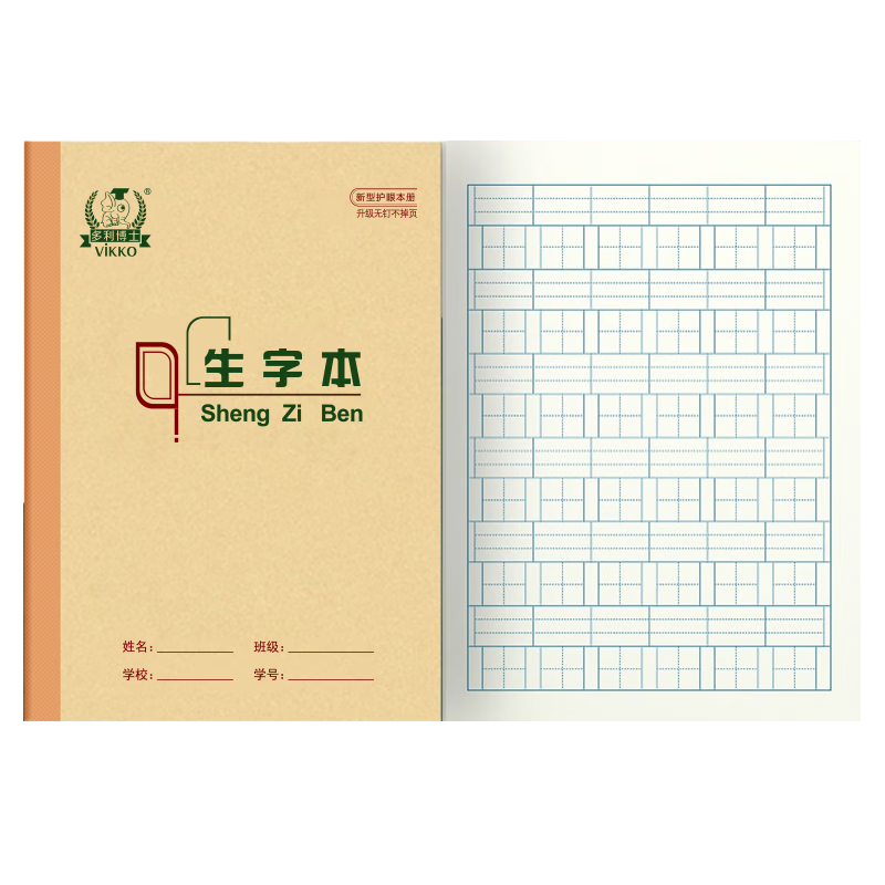 Dr. Dory 10-Pack 36K 20-Sheet Chinese Character Practice Books with 6-Grid, 6-Line Pinyin Tianzi Grid for Elementary Students Grades 1-3, Thickened Eye Protection Homework Notebooks, School Teacher Re