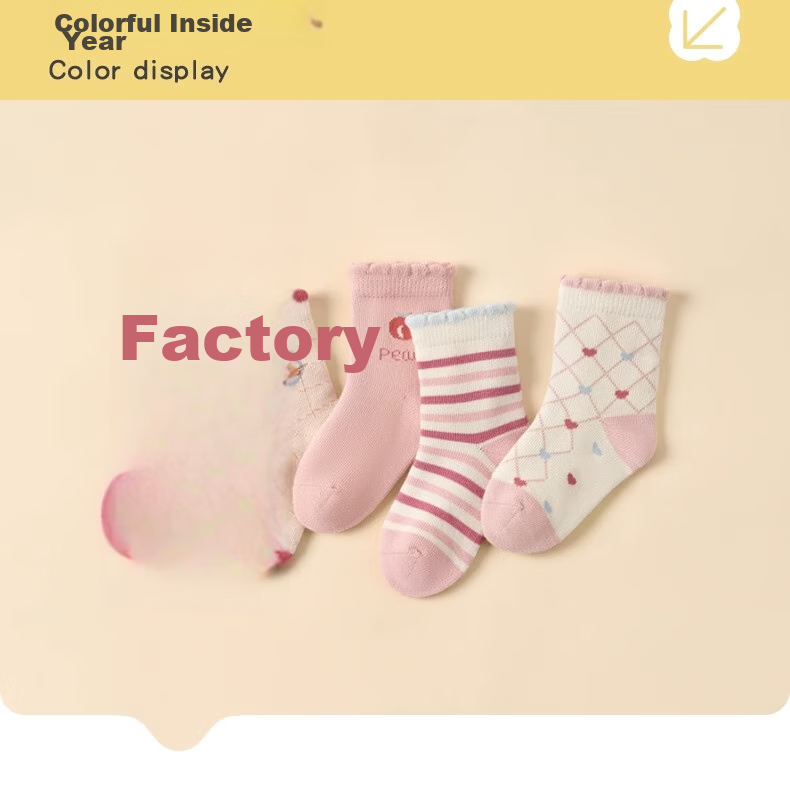 Niduoxiong Children's Socks, Autumn And Winter Class A Cotton Socks, Girls' Socks, Seamless Children's Socks, Cute Baby Socks, Breathable for Winter 9