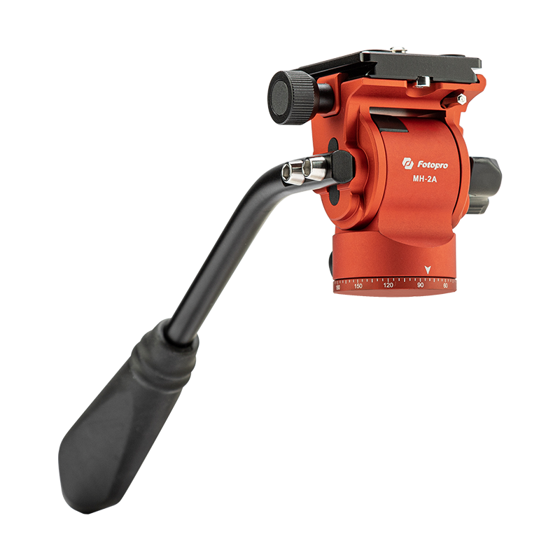Fotopro MH-2A Professional Video Shooting Mini Portable Handheld Metal Hydraulic Camera Gimbal, Flame Orange