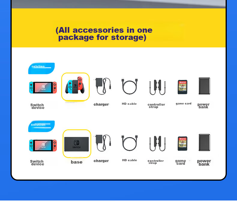 BUBM Switch Controller Storage Case, Joy-Con Storage Pouch, JC Detachable Controller Protective Cover, NS Hard Shell, Supports Storage with Case, Can Hold Card Straps, Transparent Case 4