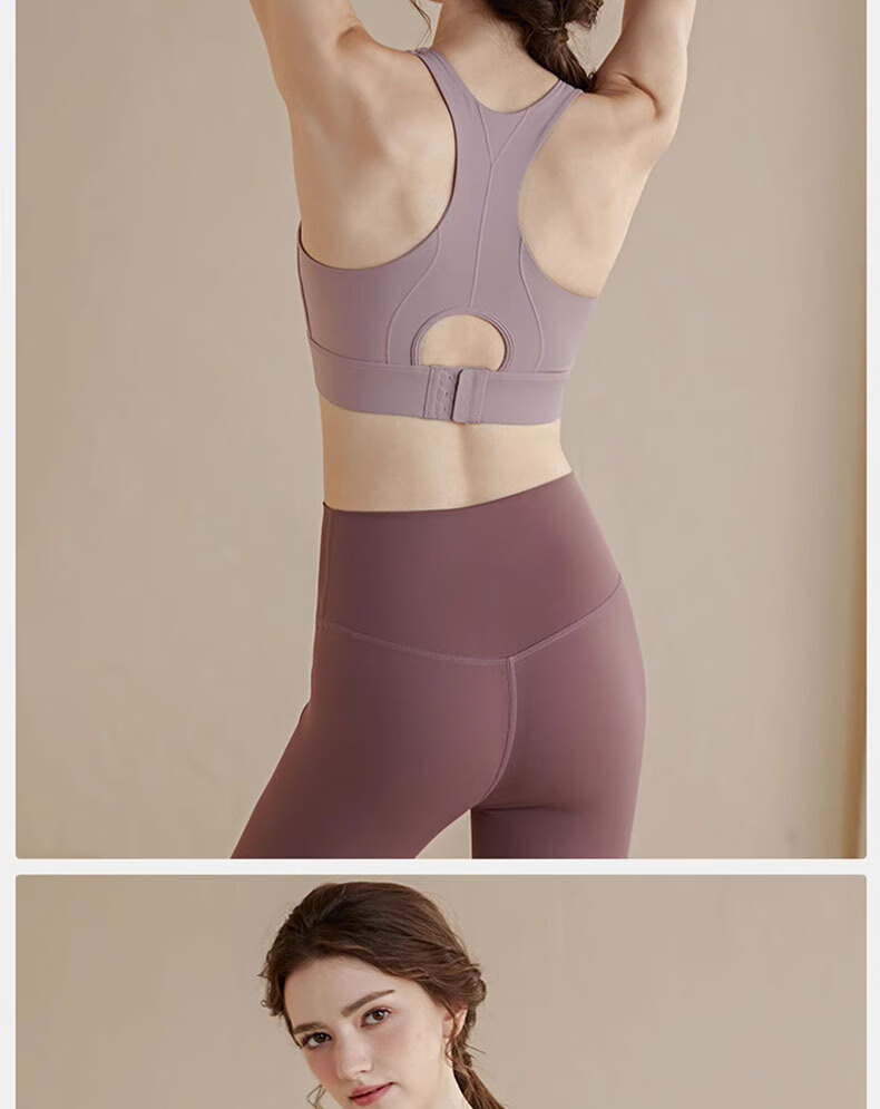 Ziyouxi High-Impact Sports Bra for Women, Shock-Absorbing Running Fitness Vest, Large Bust Support, Anti-Sagging Jump Rope Bra 7