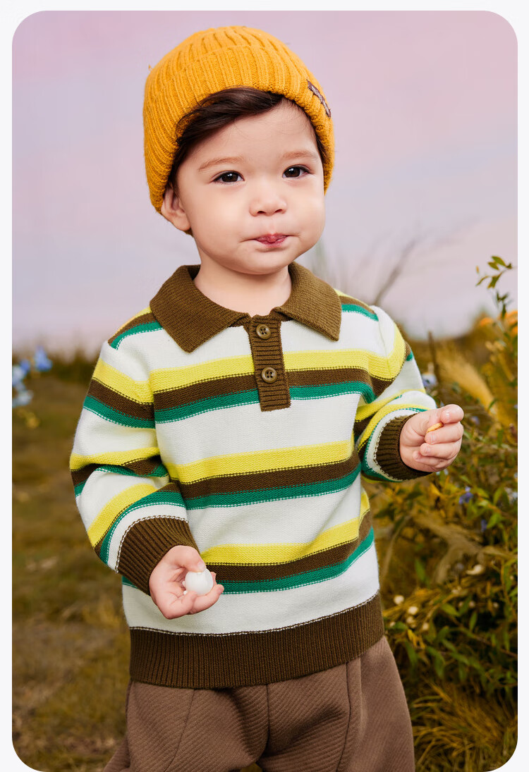 Minibala Children's Sweater for Boys And Girls, New Autumn/Winter 2024 Knitted Sweater Collectio 14