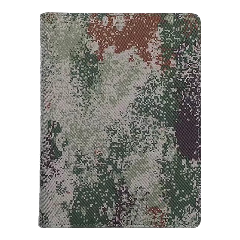 Xuchenwenju [Jungle] B5 Camouflage Loose-Leaf Notebook, 9 Holes, 100 Sheets/200 Pages, Oxford Cloth, for Office Meetings, Note-Taking, Military Training, Theory Study, Customizable Logo